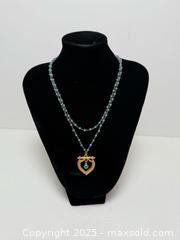 MaxSold Auction: Delicate Blue Gemstone Necklace with Heart Pendant  - Toronto (Ontario, Canada) PARTNER MANAGED Estate Sale Online Auction -  Glen Road