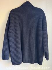 MaxSold Auction: Isaac Mizrahi Women’s Charcoal Gray Wool Blend Ribbed Open Front Boyfriend Cardigan Sweater  - Toronto (Ontario, Canada) PARTNER MANAGED Estate Sale Online Auction -  Glen Road