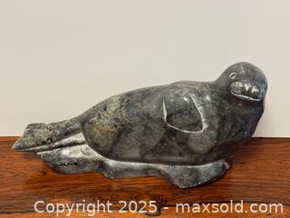 MaxSold Auction: Large Inuit Soapstone Carving of a Seal  - Toronto (Ontario, Canada) PARTNER MANAGED Estate Sale Online Auction -  Glen Road