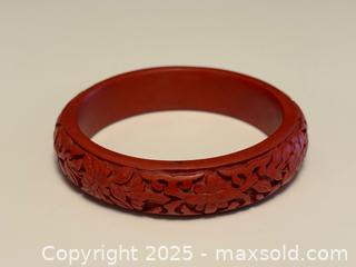 MaxSold Auction: Lot of Three Chinese Carved Red Cinnabar Bracelets  - Toronto (Ontario, Canada) PARTNER MANAGED Estate Sale Online Auction -  Glen Road