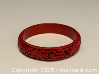 MaxSold Auction: Lot of Three Chinese Carved Red Cinnabar Bracelets  - Toronto (Ontario, Canada) PARTNER MANAGED Estate Sale Online Auction -  Glen Road