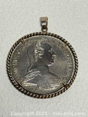 MaxSold Auction: Maria Theresa Thaler Silver Coin Pendant  - Toronto (Ontario, Canada) PARTNER MANAGED Estate Sale Online Auction -  Glen Road