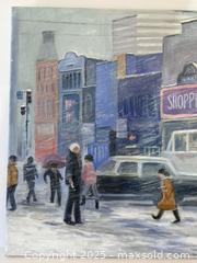 MaxSold Auction: Modern Acrylic on Canvas Winter Urban Streetscape Painting  - Toronto (Ontario, Canada) PARTNER MANAGED Estate Sale Online Auction -  Glen Road
