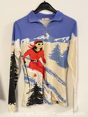 MaxSold Auction: Neve Vintage Style Silk + Wool Long Sleeve Shirt Canadian Rockies Skier  - Toronto (Ontario, Canada) PARTNER MANAGED Estate Sale Online Auction -  Glen Road