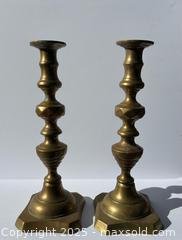 MaxSold Auction: Pair of Brass Push Up Candlesticks  - Toronto (Ontario, Canada) PARTNER MANAGED Estate Sale Online Auction -  Glen Road
