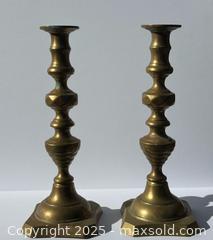 MaxSold Auction: Pair of Brass Push Up Candlesticks  - Toronto (Ontario, Canada) PARTNER MANAGED Estate Sale Online Auction -  Glen Road