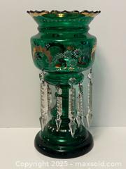 MaxSold Auction: Pair of Victorian Hand Painted Green Glass Mantle Lustres - Toronto (Ontario, Canada) PARTNER MANAGED Estate Sale Online Auction -  Glen Road