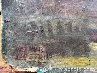 MaxSold Auction:  Rockport Boat Harbour Oil Painting Canadian Artist Arthur Lidstone c.1952 - Toronto (Ontario, Canada) PARTNER MANAGED Estate Sale Online Auction -  Glen Road