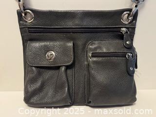 MaxSold Auction: Roots Dark Grey Leather Tribe Village Prince Crossbody Bag  - Toronto (Ontario, Canada) PARTNER MANAGED Estate Sale Online Auction -  Glen Road