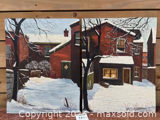 MaxSold Auction: Signed Pair of Backyard Toronto Home Paintings  - Toronto (Ontario, Canada) PARTNER MANAGED Estate Sale Online Auction -  Glen Road