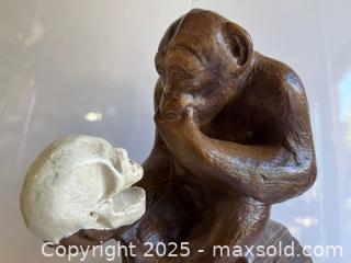 MaxSold Auction: The Philosophizing Monkey Darwin Sculpture The Thinker - Toronto (Ontario, Canada) PARTNER MANAGED Estate Sale Online Auction -  Glen Road
