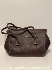 MaxSold Auction: Tod’s Brown Genuine Leather Shoulder Bag with Magnetic Flap Closure + Contrast Stitching - Toronto (Ontario, Canada) PARTNER MANAGED Estate Sale Online Auction -  Glen Road