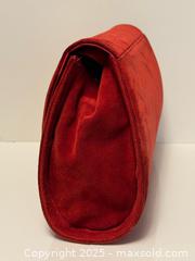 MaxSold Auction: Vintage 80’s Calderone Red Suede Leather Shoulder Clutch Bag - Toronto (Ontario, Canada) PARTNER MANAGED Estate Sale Online Auction -  Glen Road