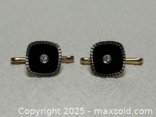 MaxSold Auction: Vintage Birks 14K Gold + Diamond + Onyx Cufflinks  - Toronto (Ontario, Canada) PARTNER MANAGED Estate Sale Online Auction -  Glen Road
