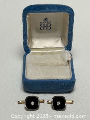 MaxSold Auction: Vintage Birks 14K Gold + Diamond + Onyx Cufflinks  - Toronto (Ontario, Canada) PARTNER MANAGED Estate Sale Online Auction -  Glen Road