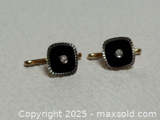 MaxSold Auction: Vintage Birks 14K Gold + Diamond + Onyx Cufflinks  - Toronto (Ontario, Canada) PARTNER MANAGED Estate Sale Online Auction -  Glen Road