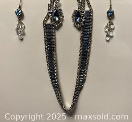 MaxSold Auction: Vintage Blue Rhinestone Necklace + Earrings Jewelry Set - Toronto (Ontario, Canada) PARTNER MANAGED Estate Sale Online Auction -  Glen Road