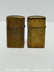 MaxSold Auction: Vintage Brass Zippo Slim Lighters x2  - Toronto (Ontario, Canada) PARTNER MANAGED Estate Sale Online Auction -  Glen Road