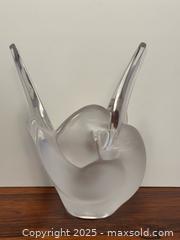 MaxSold Auction: Vintage Frosted Glass Lalique Sylvie Dove Shaped Vase with Flower Frog - Toronto (Ontario, Canada) PARTNER MANAGED Estate Sale Online Auction -  Glen Road
