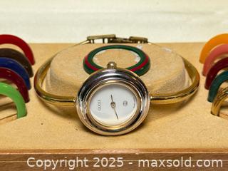 MaxSold Auction: Vintage Gucci Women’s Watch with Interchangeable Bezels c.1988 - Toronto (Ontario, Canada) PARTNER MANAGED Estate Sale Online Auction -  Glen Road