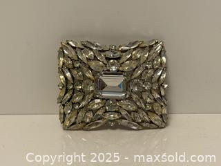 MaxSold Auction: Vintage Sherman Rhinestone Brooch with Emerald-Cut Center Stone  - Toronto (Ontario, Canada) PARTNER MANAGED Estate Sale Online Auction -  Glen Road
