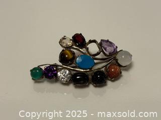 MaxSold Auction: Vintage Sterling Silver Brooch with Gemstones - Toronto (Ontario, Canada) PARTNER MANAGED Estate Sale Online Auction -  Glen Road