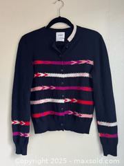 MaxSold Auction: Women’s Barrie Scottish Cashmere Navy Cardigan with Multicolour Stripes Medium - Toronto (Ontario, Canada) PARTNER MANAGED Estate Sale Online Auction -  Glen Road