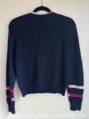 MaxSold Auction: Women’s Barrie Scottish Cashmere Navy Cardigan with Multicolour Stripes Medium - Toronto (Ontario, Canada) PARTNER MANAGED Estate Sale Online Auction -  Glen Road