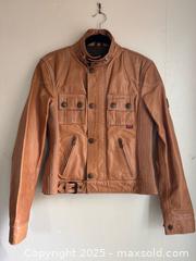MaxSold Auction: Women’s Belstaff Leather Moto Jacket in Cognac Brown - Toronto (Ontario, Canada) PARTNER MANAGED Estate Sale Online Auction -  Glen Road