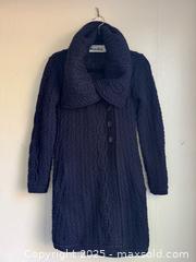 MaxSold Auction: Women’s Irish Cable Knit Wool Navy Blue Cardigan Coat - Toronto (Ontario, Canada) PARTNER MANAGED Estate Sale Online Auction -  Glen Road