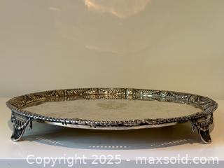MaxSold Auction: c.1875 Large Antique Round Sterling Silver Tray 2kg+ - Toronto (Ontario, Canada) PARTNER MANAGED Estate Sale Online Auction - Esander Drive (STORAGE)