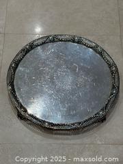 MaxSold Auction: c.1875 Large Antique Round Sterling Silver Tray 2kg+ - Toronto (Ontario, Canada) PARTNER MANAGED Estate Sale Online Auction - Esander Drive (STORAGE)