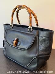 MaxSold Auction: Gucci Calfskin Bamboo Medium Tassel Leather Tote  - Toronto (Ontario, Canada) PARTNER MANAGED Estate Sale Online Auction - Esander Drive (STORAGE)