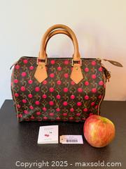 MaxSold Auction: Louis Vuitton Murakami Cherry Speedy 25 Handbag  - Toronto (Ontario, Canada) PARTNER MANAGED Estate Sale Online Auction - Esander Drive (STORAGE)