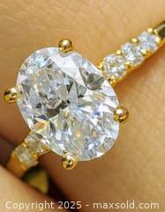 MaxSold Auction: Certified 10K(1.81g)Lab Diamond(1.05ct) Natural Diamond(0.06ct)Ring,size 5.5 - Toronto (Ontario, Canada) PARTNER MANAGED Downsizing Online Auction - Queen Street East