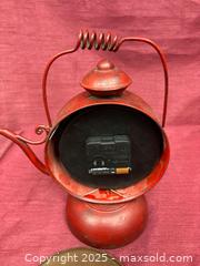 MaxSold Auction: Decorative Teapot Lantern Tabletop Clock, Distressed Red - Renfrew (Ontario, Canada) SELLER MANAGED Downsizing Online Auction - Plaunt Street South
