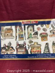 MaxSold Auction: Holiday Time Christmas Village Collectible Set, 19 Pieces - Renfrew (Ontario, Canada) SELLER MANAGED Downsizing Online Auction - Plaunt Street South