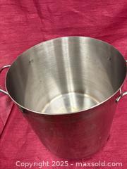 MaxSold Auction: Large Stainless Steel Stock Pot with Lid (Polished Exterior) - Renfrew (Ontario, Canada) SELLER MANAGED Downsizing Online Auction - Plaunt Street South