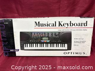 MaxSold Auction: Optimus 49-Key Portable Electronic Keyboard (Mini Keys) - Renfrew (Ontario, Canada) SELLER MANAGED Downsizing Online Auction - Plaunt Street South