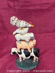 MaxSold Auction: Vintage Painted Cast Iron Stacked Farm Animal Figurine - Renfrew (Ontario, Canada) SELLER MANAGED Downsizing Online Auction - Plaunt Street South