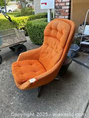 MaxSold Auction: MCM Mid Century Modern Overman Style Swivel Lounge Chair Orange - Concord (California, USA) SELLER MANAGED Estate Sale Online Auction - Landana Drive