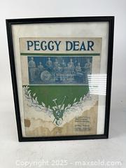 MaxSold Auction: Vintage Peggy Dear framed advertisement pamphlet - Concord (California, USA) SELLER MANAGED Estate Sale Online Auction - Landana Drive