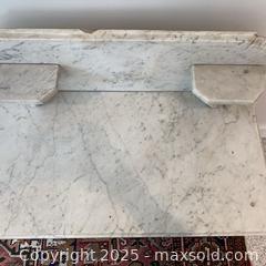 MaxSold Auction: Antique Dresser with Marble Washstand Top, Backsplash &#38; Shelves - Kingston (Ontario, Canada) SELLER MANAGED Downsizing Online Auction - College Street