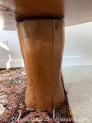 MaxSold Auction: Teak Side/Entryway Table, Solid Teak, Organic Modern, Round Top - Kingston (Ontario, Canada) SELLER MANAGED Downsizing Online Auction - College Street