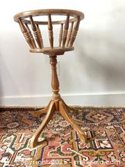 MaxSold Auction: Wooden Spindle-Back Swivel Plant Stand - Kingston (Ontario, Canada) SELLER MANAGED Downsizing Online Auction - College Street