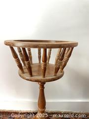 MaxSold Auction: Wooden Spindle-Back Swivel Plant Stand - Kingston (Ontario, Canada) SELLER MANAGED Downsizing Online Auction - College Street
