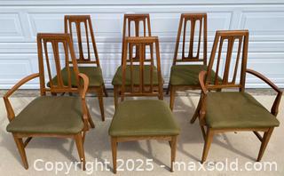 MaxSold Auction: Young Manufacturing Mid Century Walnut Dining Chairs - Set of 6 - Thousand Oaks (California, USA) PARTNER MANAGED Estate Sale Online Auction - Ensenada