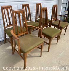 MaxSold Auction: Young Manufacturing Mid Century Walnut Dining Chairs - Set of 6 - Thousand Oaks (California, USA) PARTNER MANAGED Estate Sale Online Auction - Ensenada