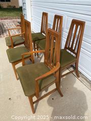 MaxSold Auction: Young Manufacturing Mid Century Walnut Dining Chairs - Set of 6 - Thousand Oaks (California, USA) PARTNER MANAGED Estate Sale Online Auction - Ensenada