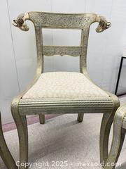 MaxSold Auction: Neoclassical Gunmetal-Frame Dining Chair with Ram-Head Arms - Toronto (Ontario, Canada) SELLER MANAGED Estate Sale Online Auction - Esander Drive (STORAGE)